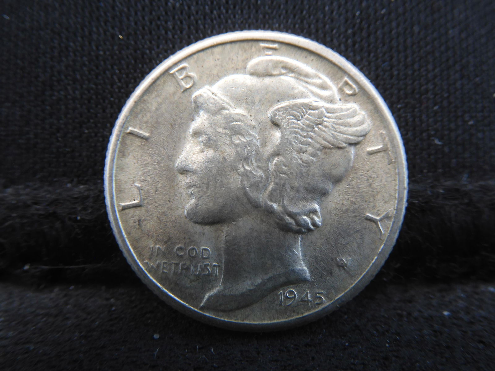 Mint Error - 1945-D Mercury Dime - Huge Reverse Planchet Flaw - UNIQUE!!: Mint Error - 1945-D Mercury Dime - Huge Reverse Planchet Flaw - UNIQUE!!