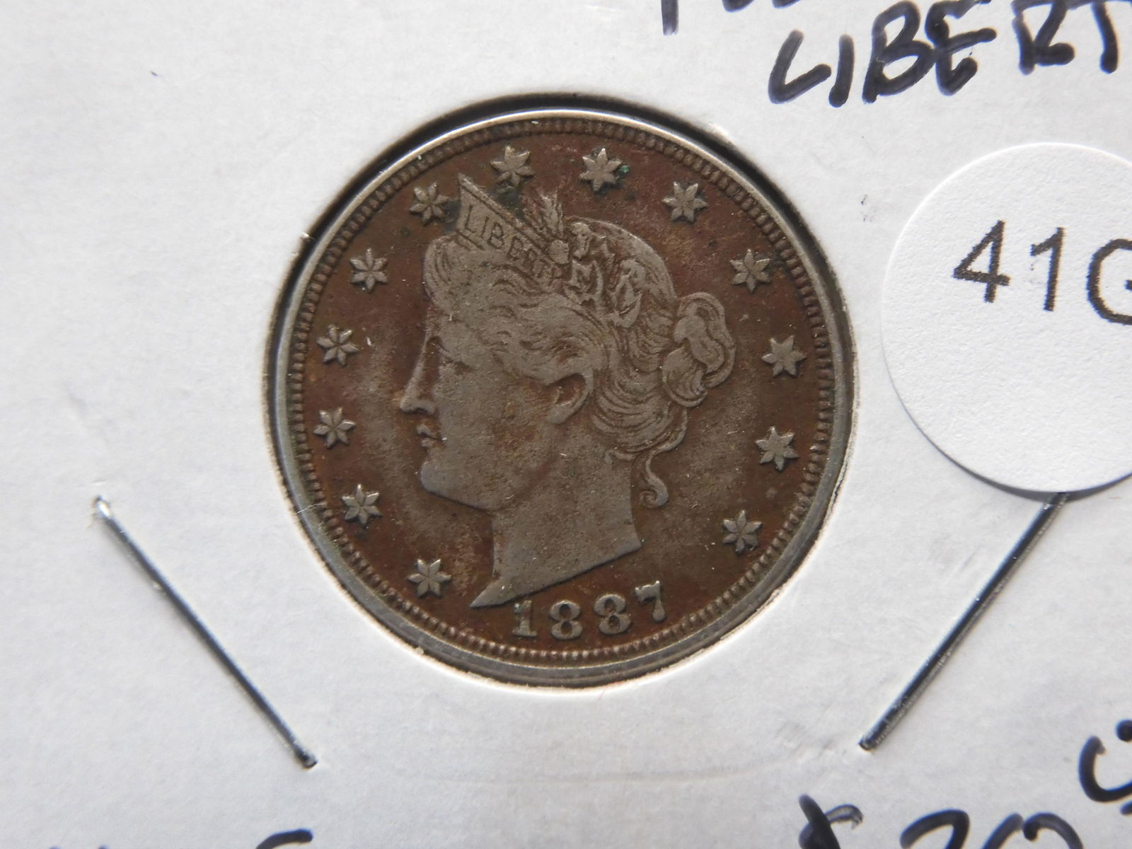 1887 Liberty Head V Nickel. BETTER DATE. FULL LIBERTY (1 of 3)
