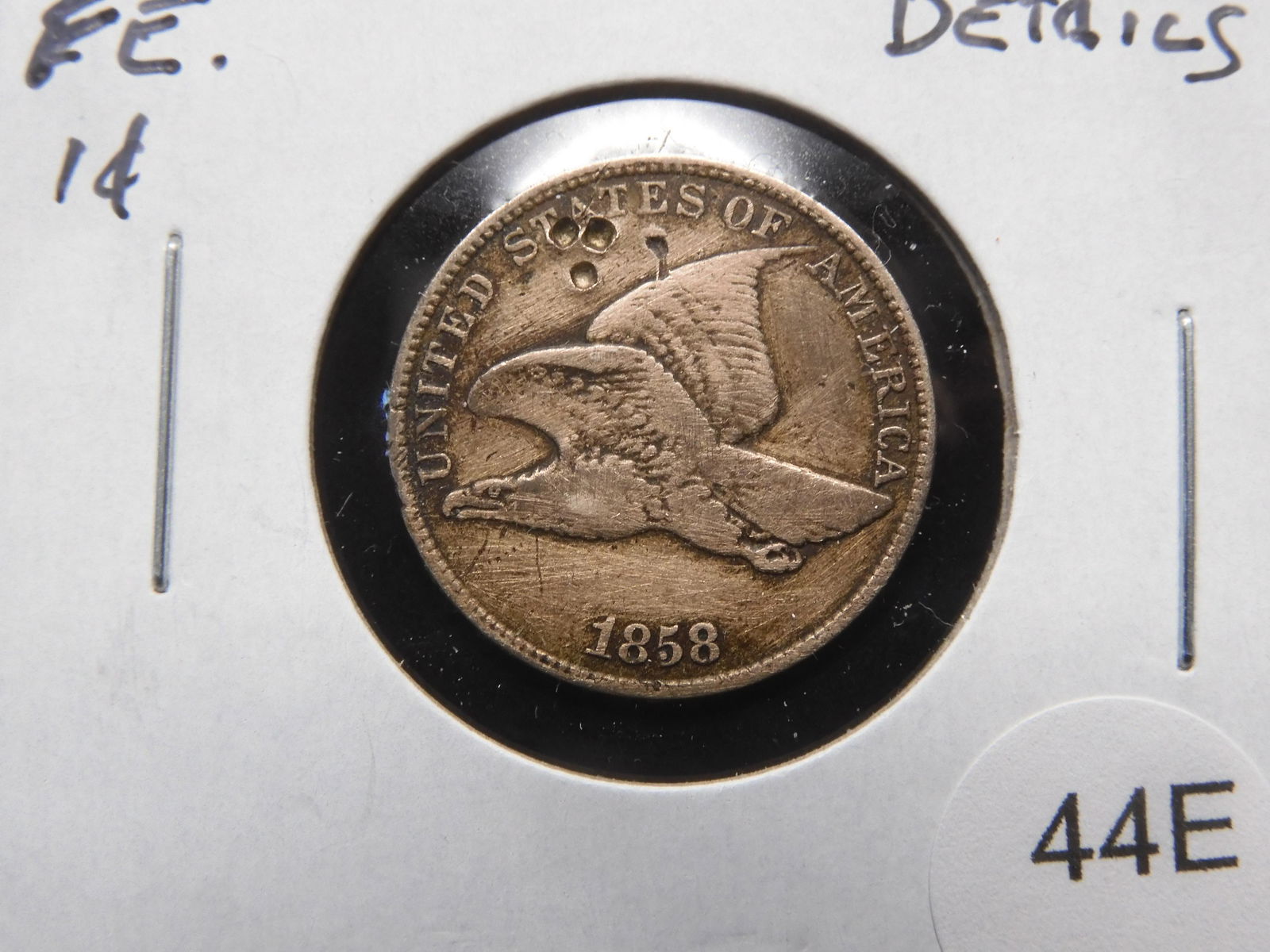 1858 Flying Eagle Cent.  VF Details. (1 of 3)
