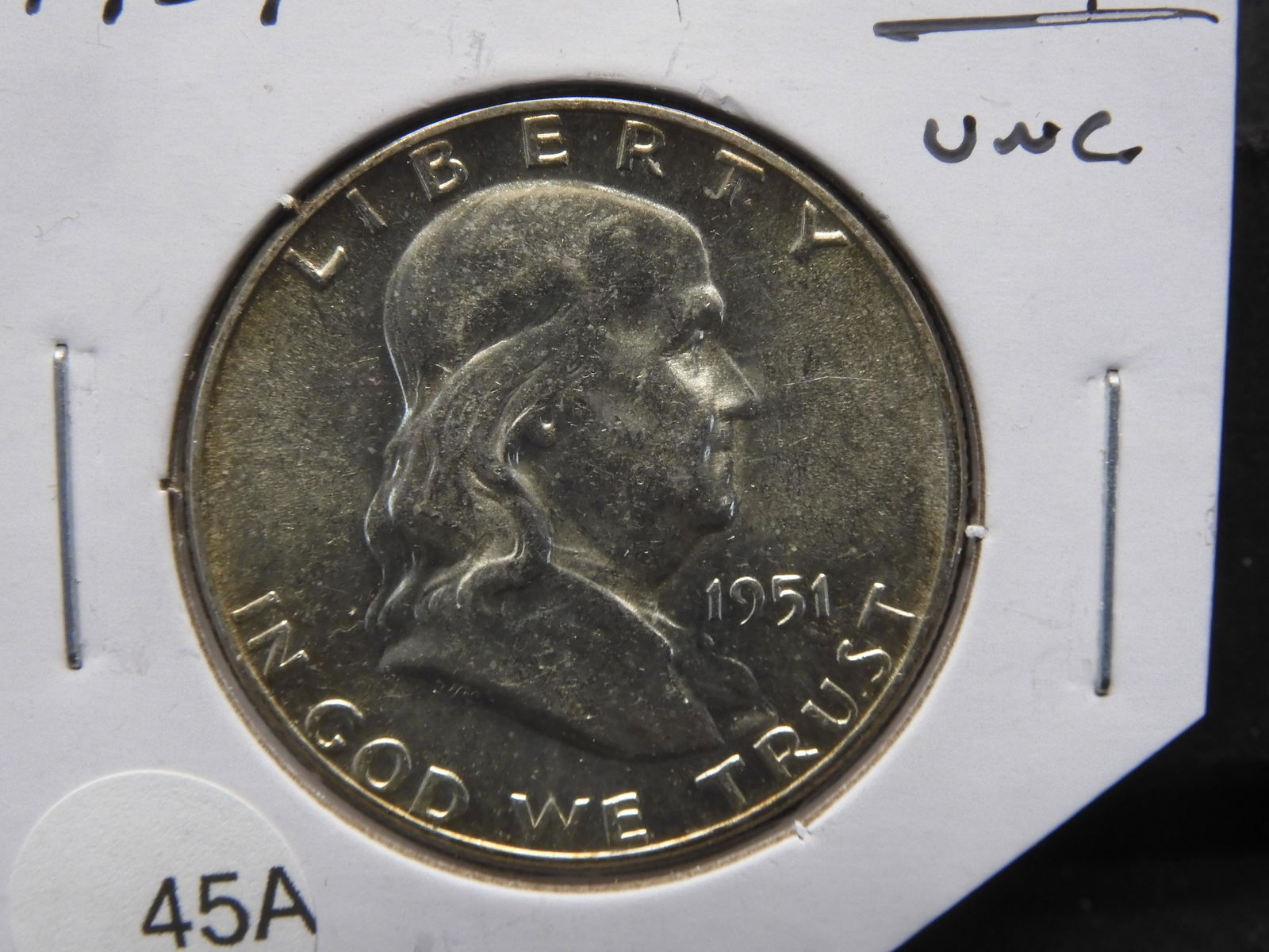 1951 Franklin Half Dollar.  UNC. (1 of 3)