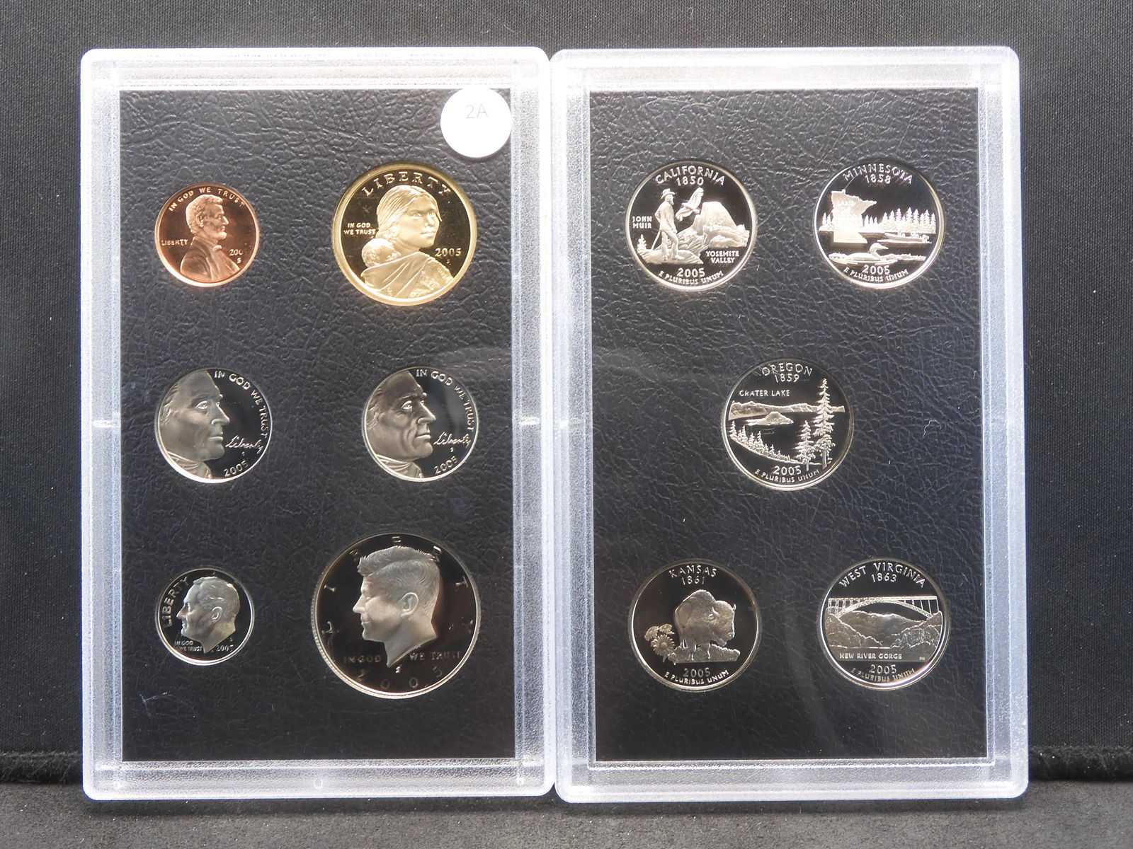 2005-S 10) coin US Proof Set.  Regular coinage plus state quarters. GEM,  No Box! (1 of 5)