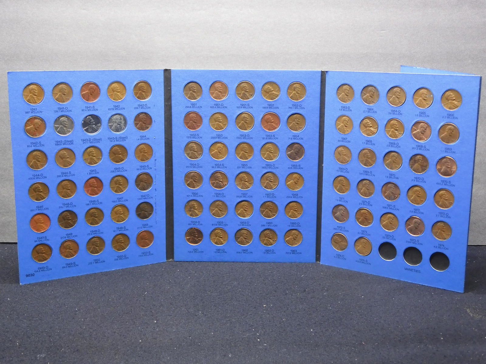 Complete Whitman Collector Folder w/ 87 Lincoln Wheat & Memorial Cents (1 of 8)