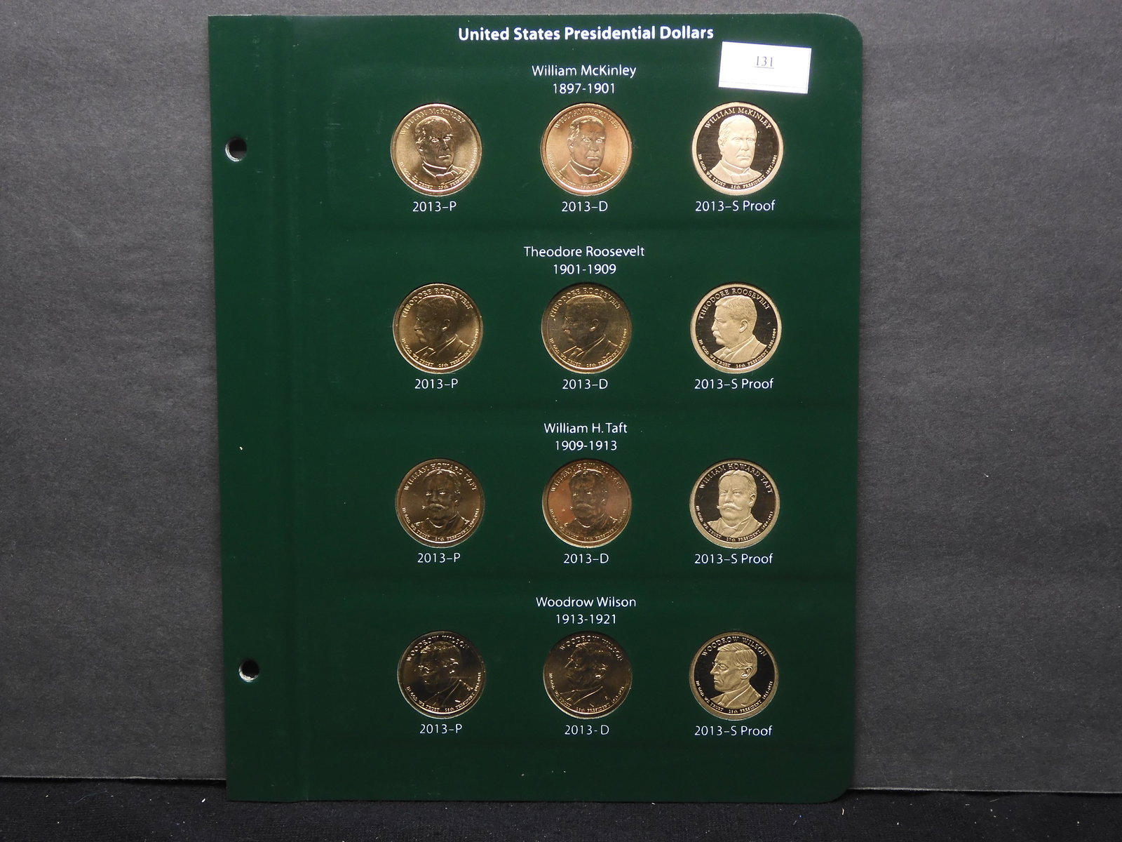 2013-P,D,S Presidential Dollars - 12 Coins: 2013-P,D,S Presidential Dollars - 20 Coins