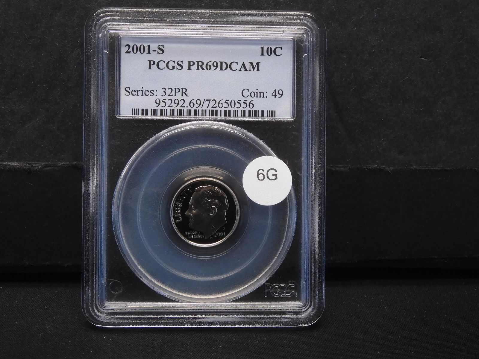 2001-S Roosevelt Dime. PCGS PR69DCAM. PCGS PRICE $16 (1 of 4)