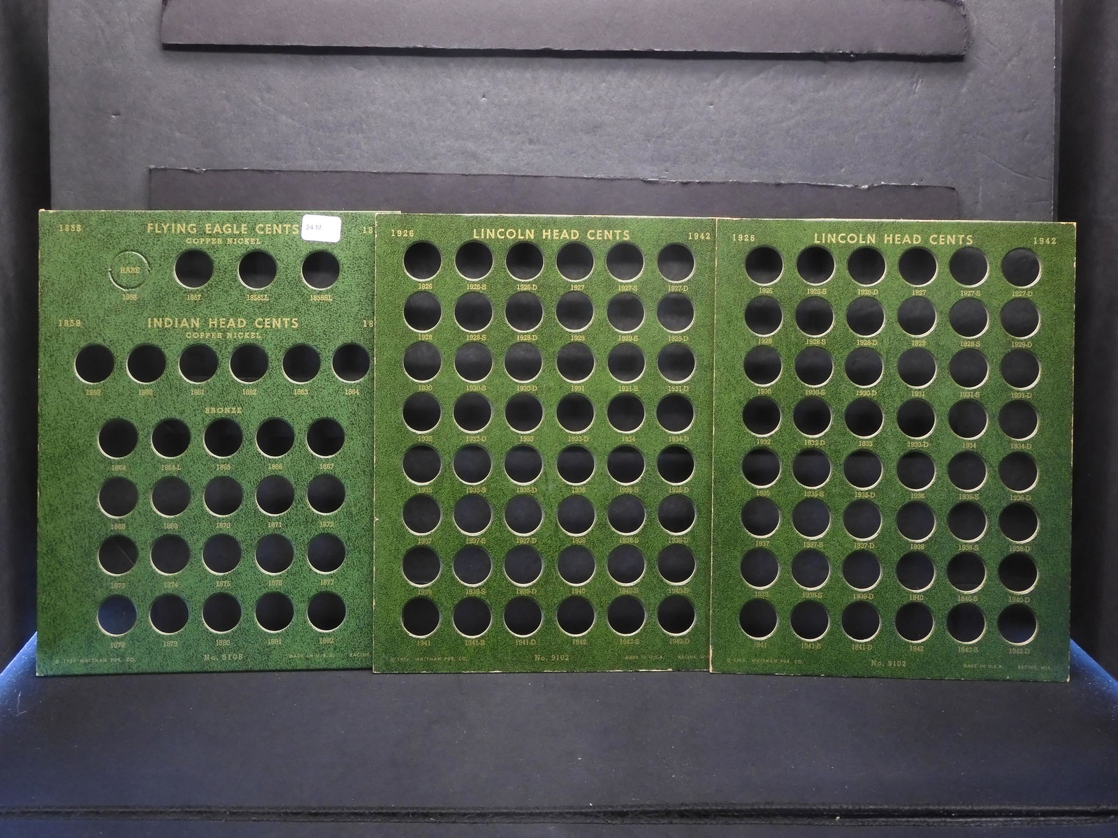 Three Empty Dansco Punch-In Holders Indian Head Cents, & Lincoln Cents (1 of 4)