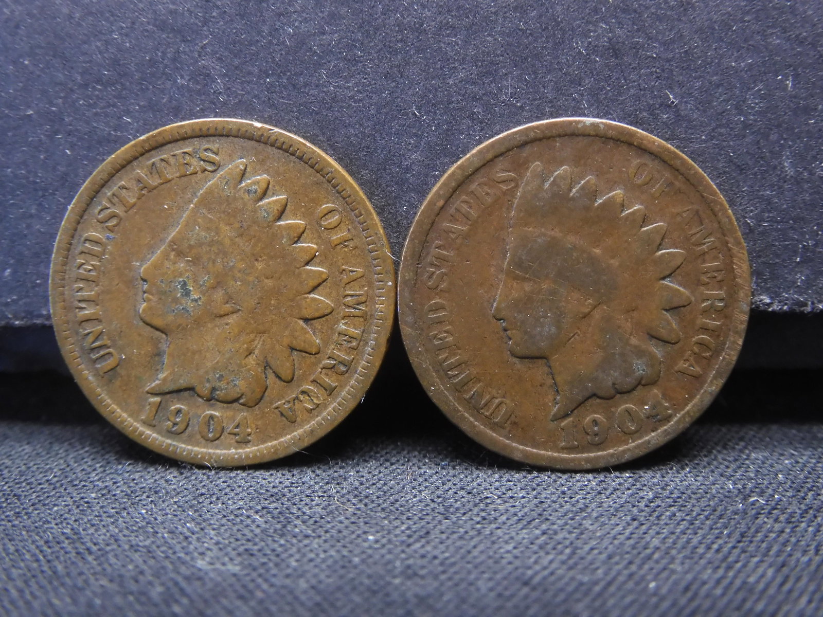(2) 1904 INDIAN PENNIES, 119 YEARS OLD!: (2) 1904 INDIAN PENNIES, 119 YEARS OLD!