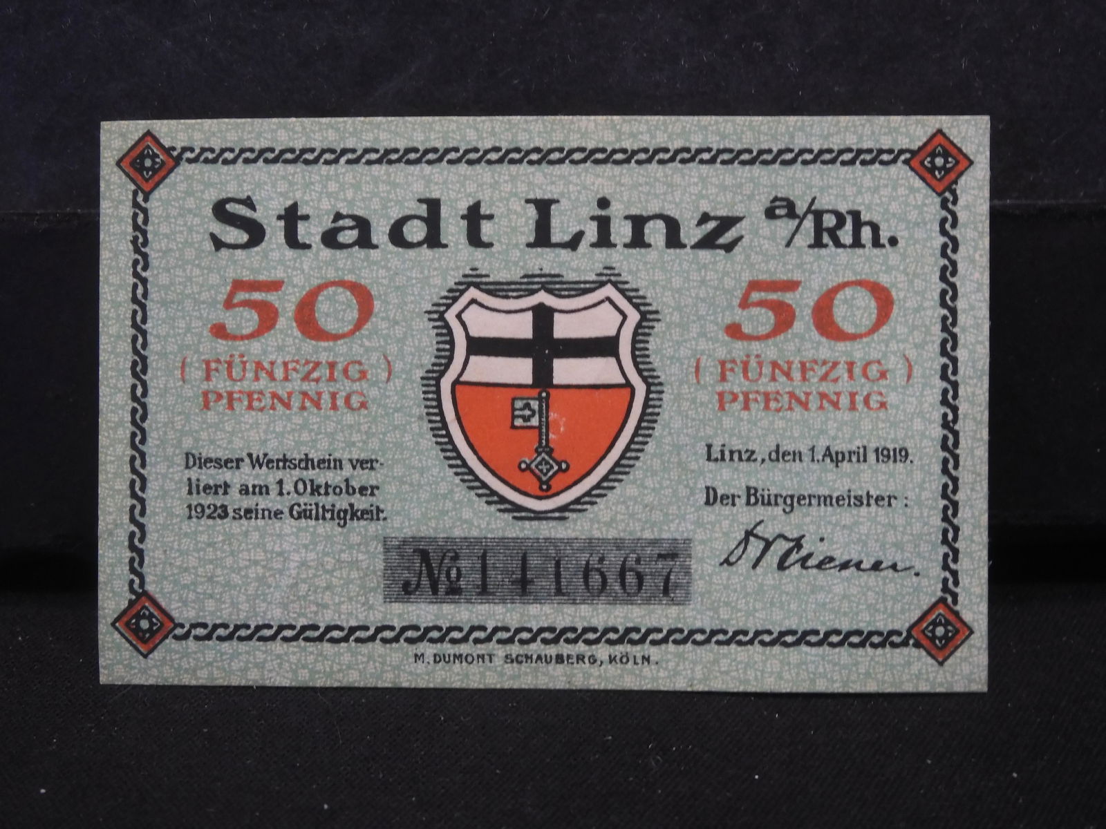 1923 (CRISP-UNC) 50 PFENNIG GERMAN NOTE/100 YEARS OLD-1 CENTURY! (1 of 3)