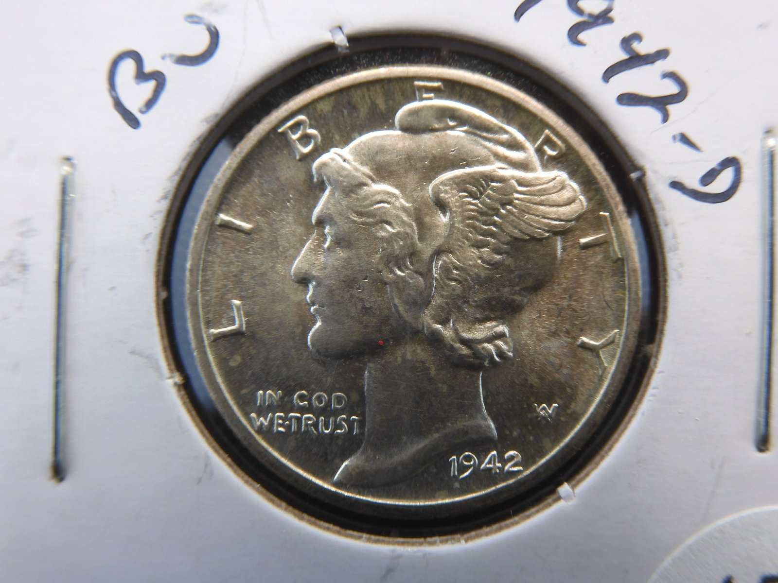 1942-D Mercury Dime - Full Diagonals! - Beautiful Coin!: 1942-D Mercury Dime - Full Diagonals! - Beautiful Coin!