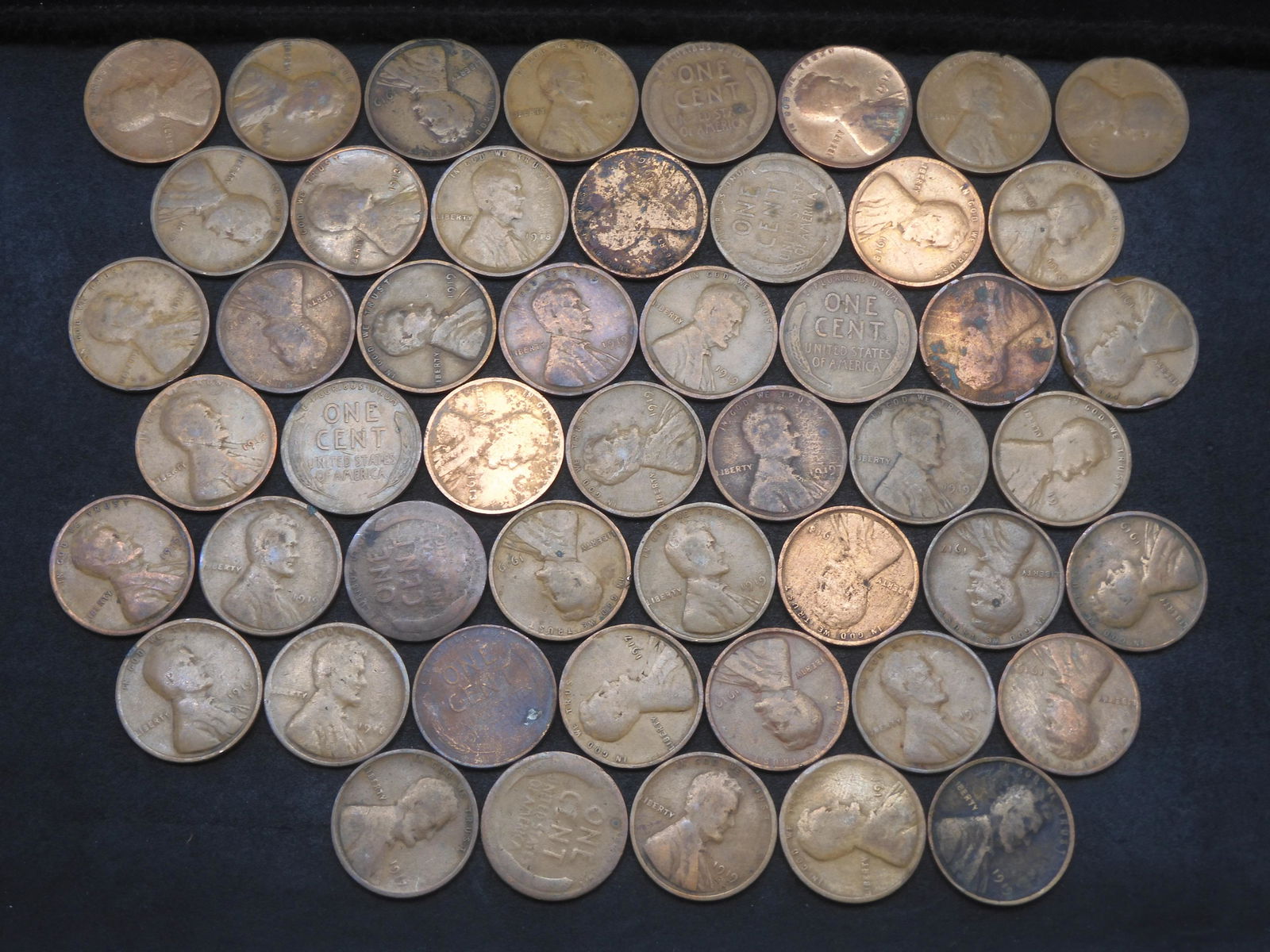 50 Lincoln Wheat Cents all Early Dates up to 1919 (1 of 3)