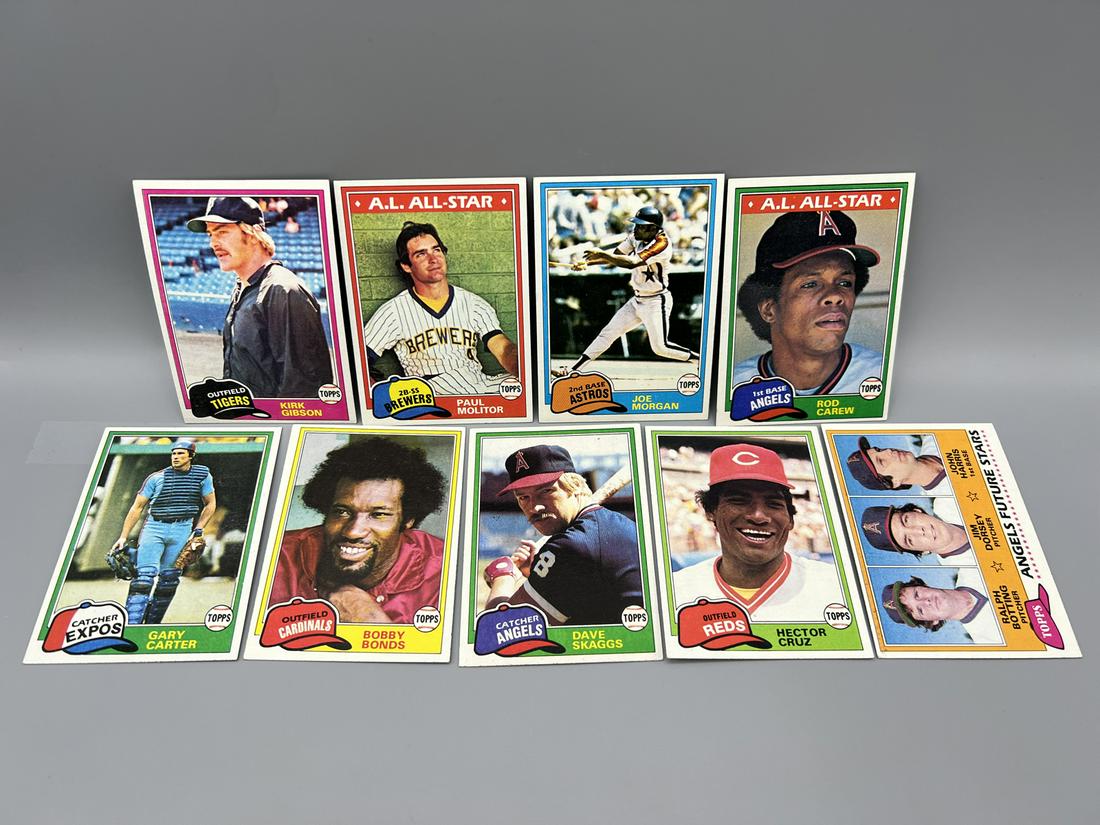 Lot of (9) 1981 Topps Star Player Cards W/ Kirk Gibson RC - Varying Conditions (1 of 4)
