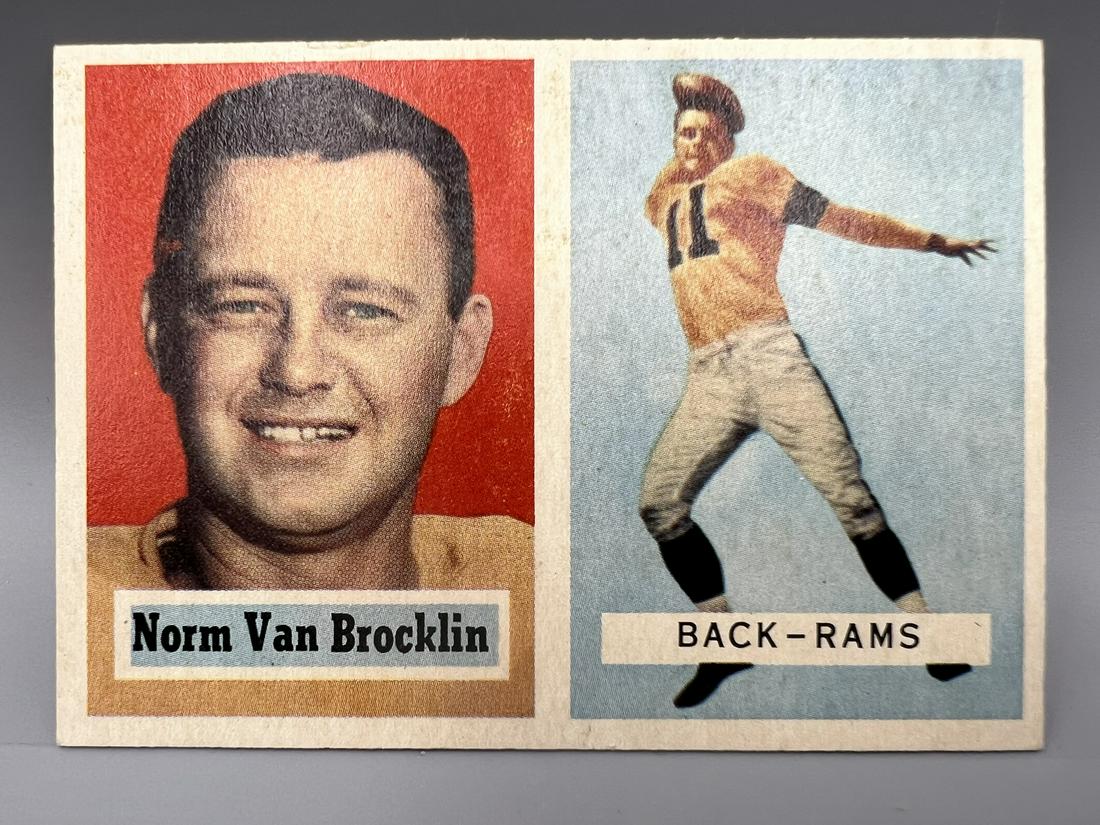 1957 TOPPS #22 NORM VAN BROCKLIN (HOF) / RAMS (1 of 2)