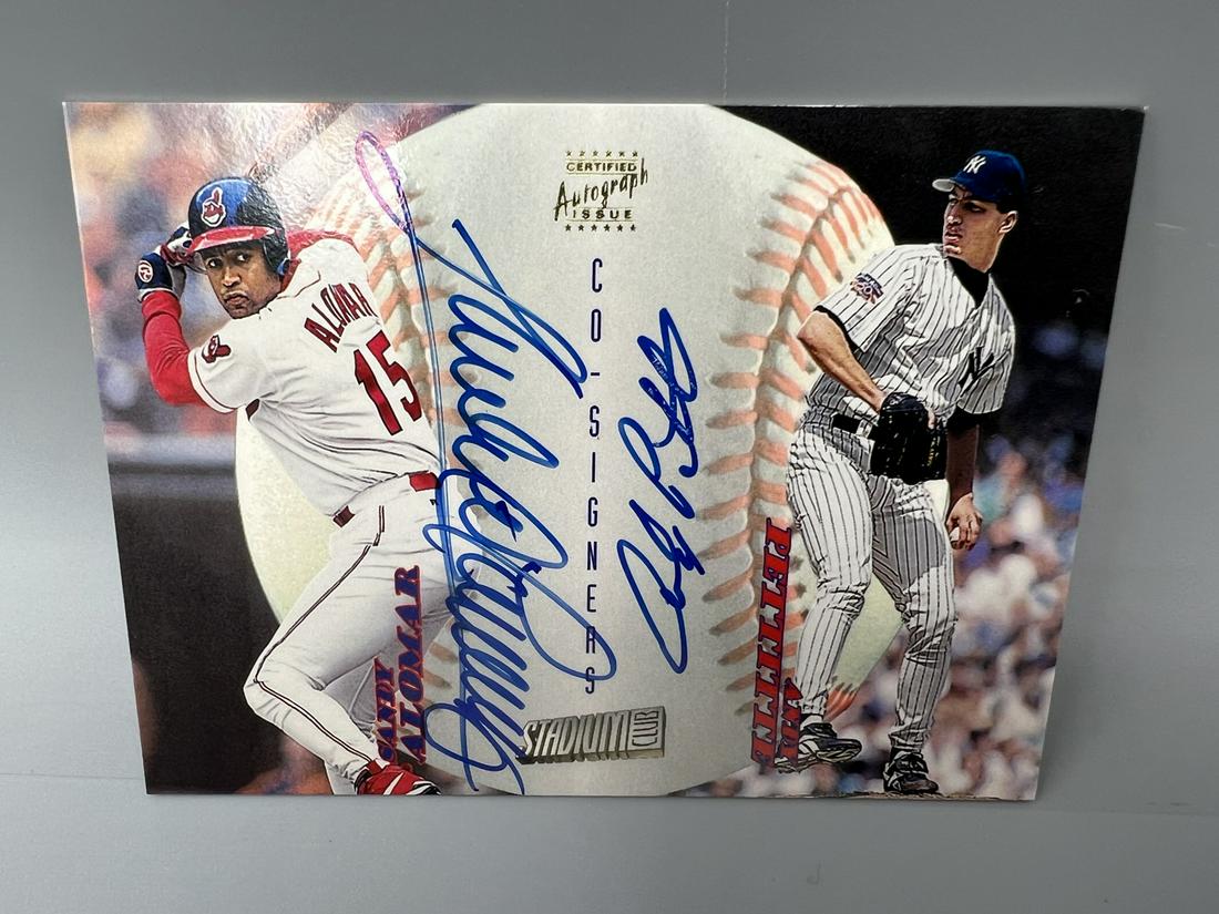 1998 Topps Stadium Club Sandy Alomar & Andy Pettitte Dual On Card Certified Autograph Issue #CS20 (1 of 2)
