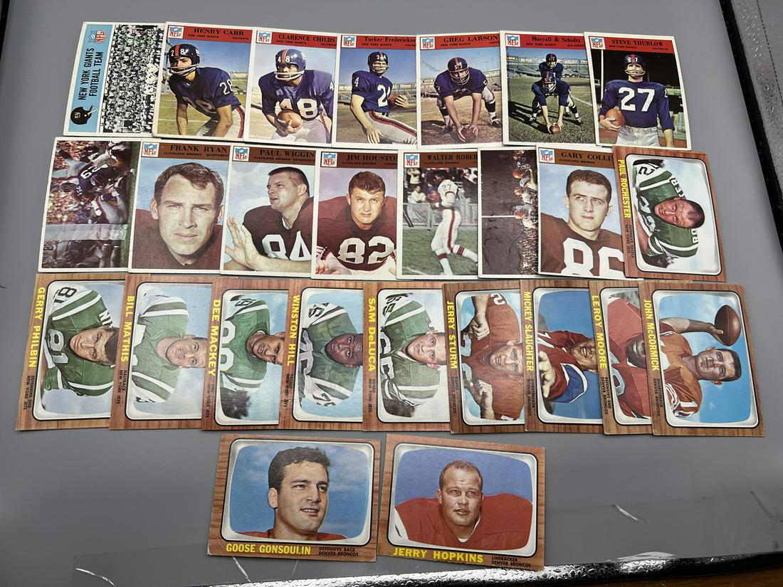Lot of (26) 1966 Topps & Philadelphia Football Cards - Varying Conditions (1 of 10)