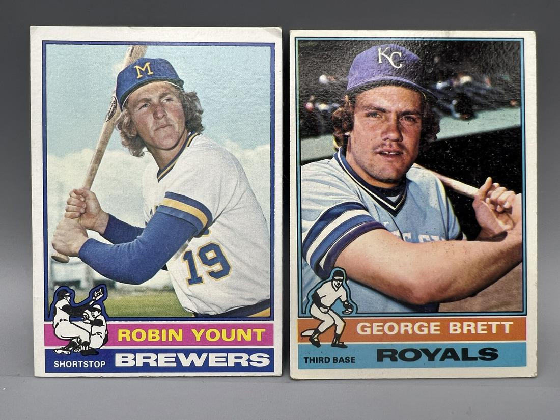 1976 Topps Robin Yount #316 & George Brett #19: 1976 Topps Robin Yount #316 & George Brett #19