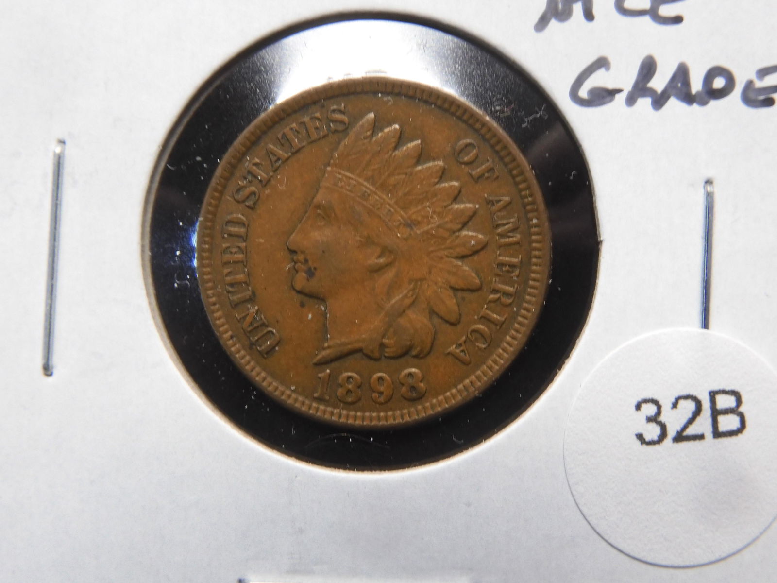 1898 Indian Head Cent  Nice Grade. (1 of 3)
