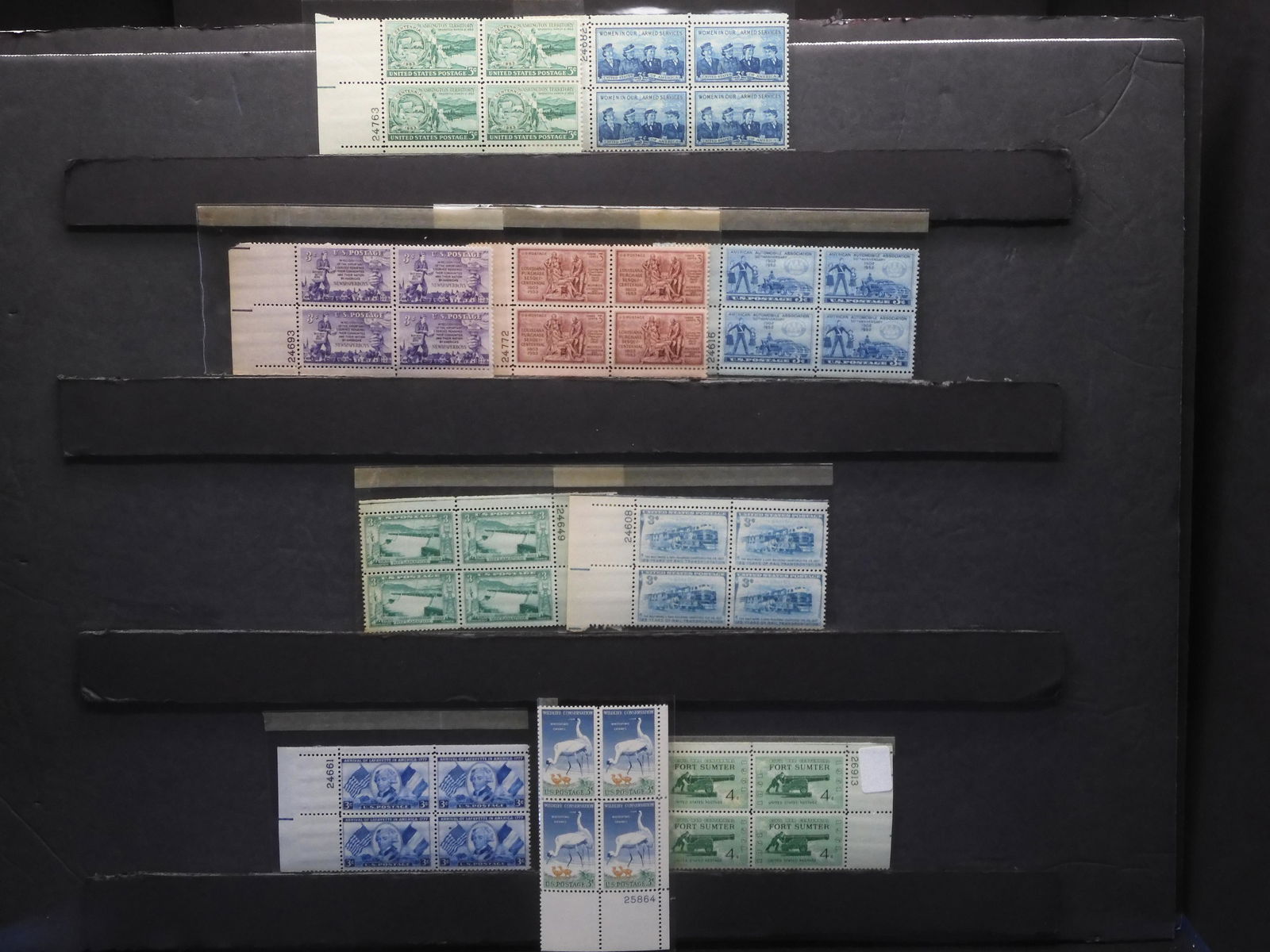 10 Different 3c Stamp Plate Blocks. 4 Stamp Blocks. Mar 08, 2023