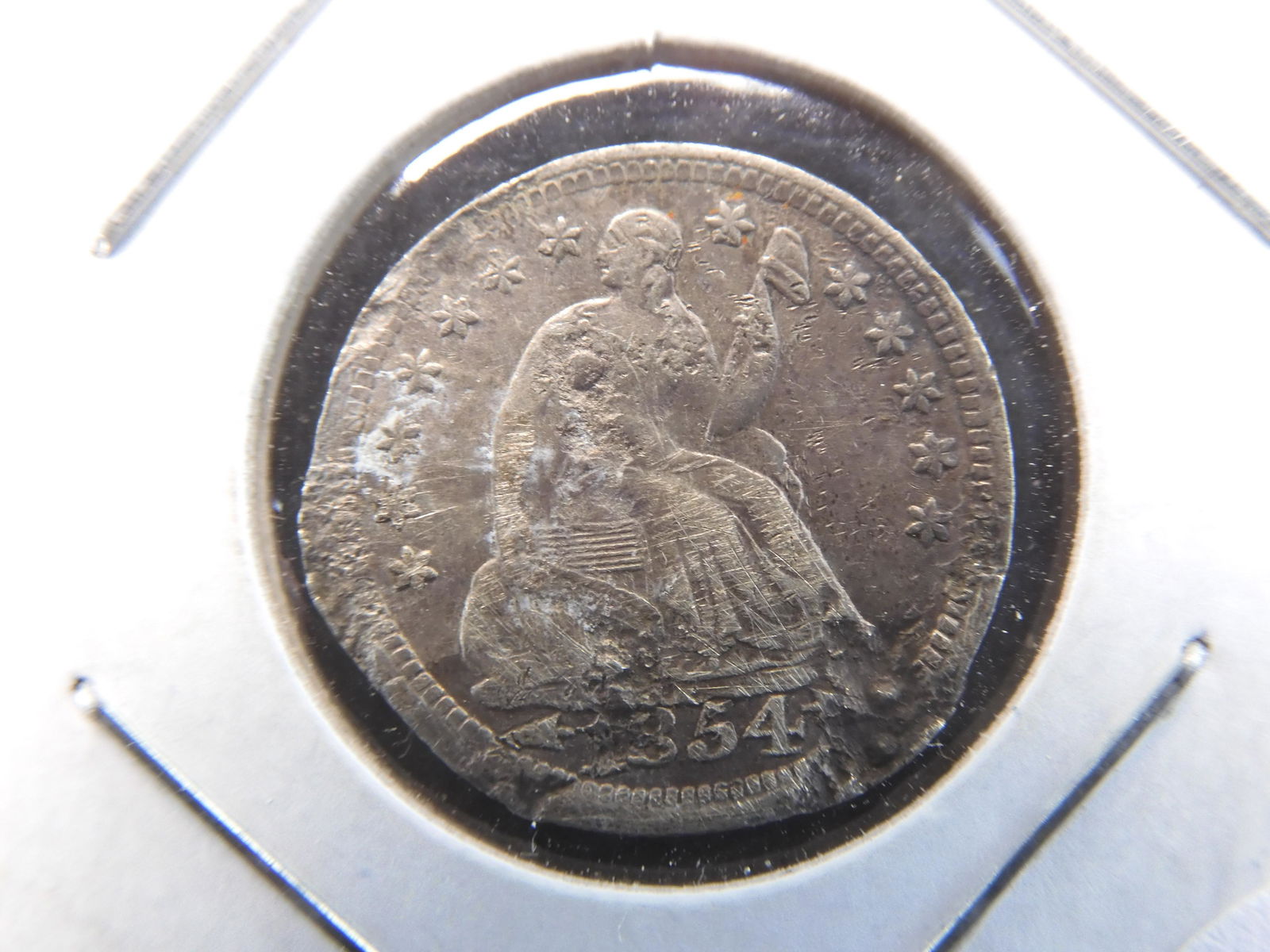 1854 Seated Half Dime  - Over 165 Years Old (1 of 3)