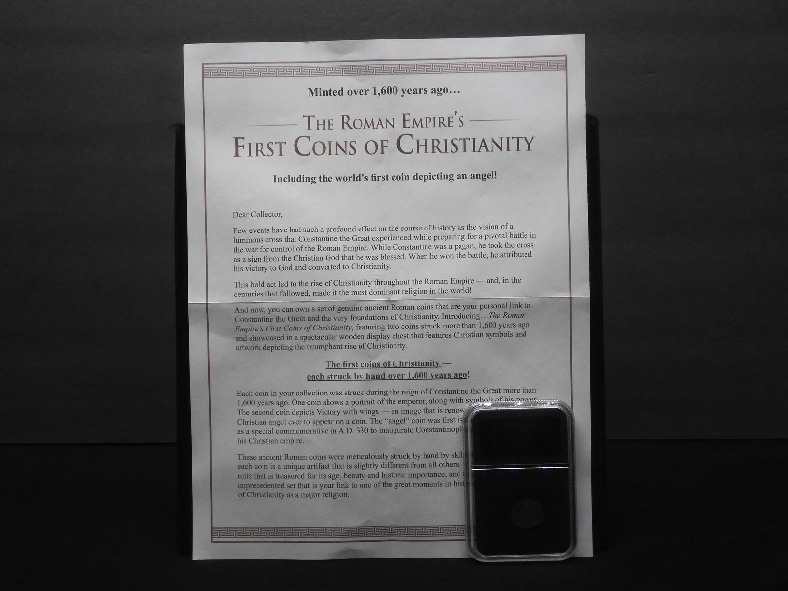 306-337 A.D. Constantine Bronze Ancient Roman Coin.  First Coin To Depict Angel On Reverse.  With (1 of 8)