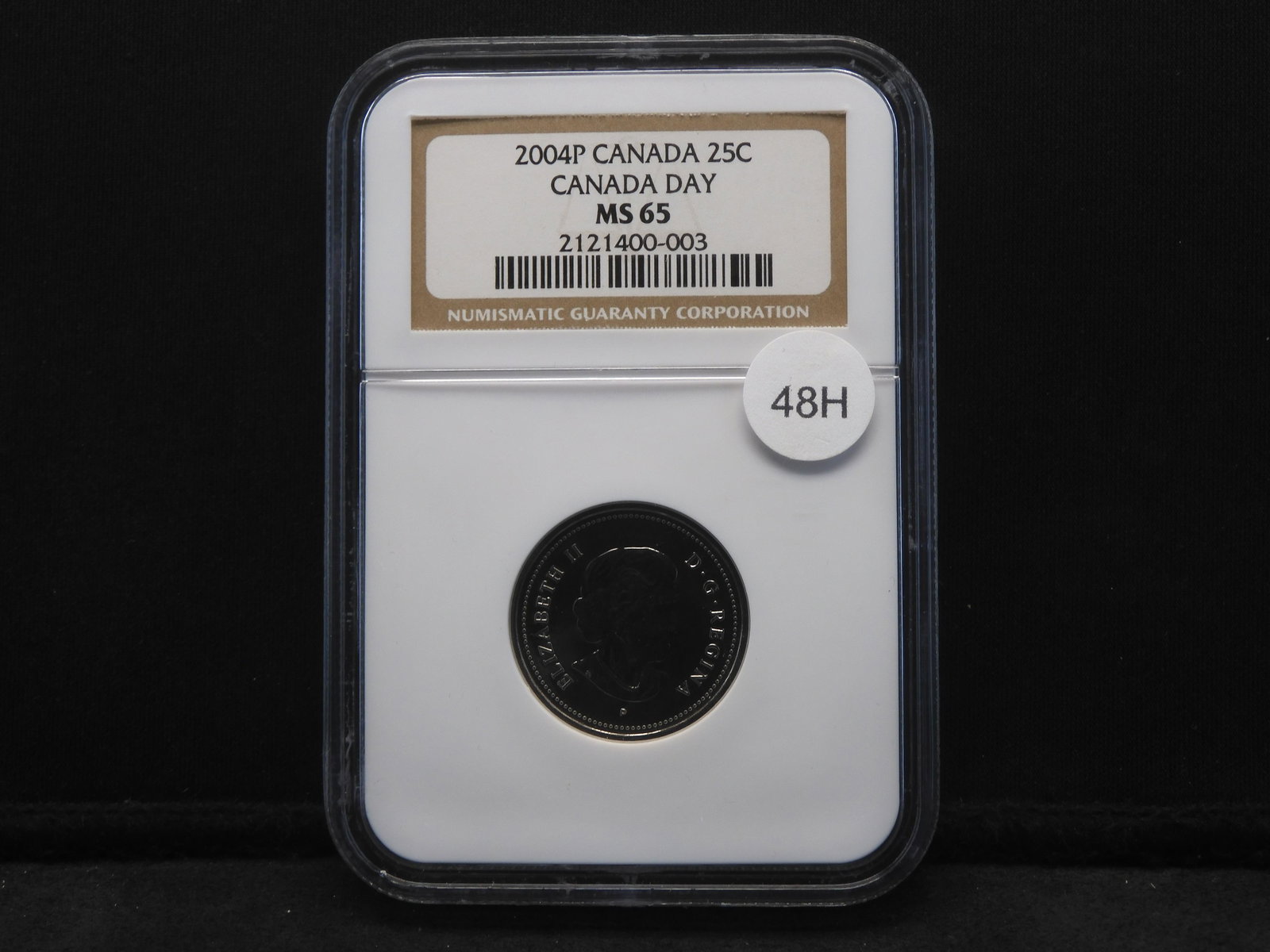 2004 P 25 Cents Canada Day NGC MS65 16,028 Minted: 2004 P 25 Cents Canada Day NGC MS65 16,028 Minted