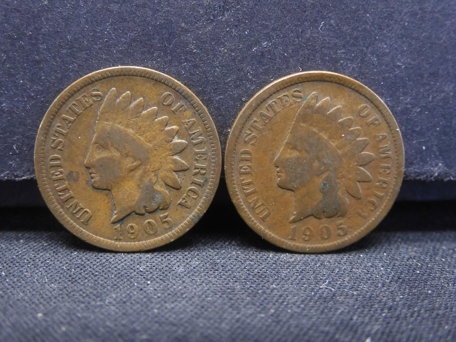 (2) 1905 INDIAN PENNIES, 118 YEARS OLD!: (2) 1905 INDIAN PENNIES, 118 YEARS OLD!