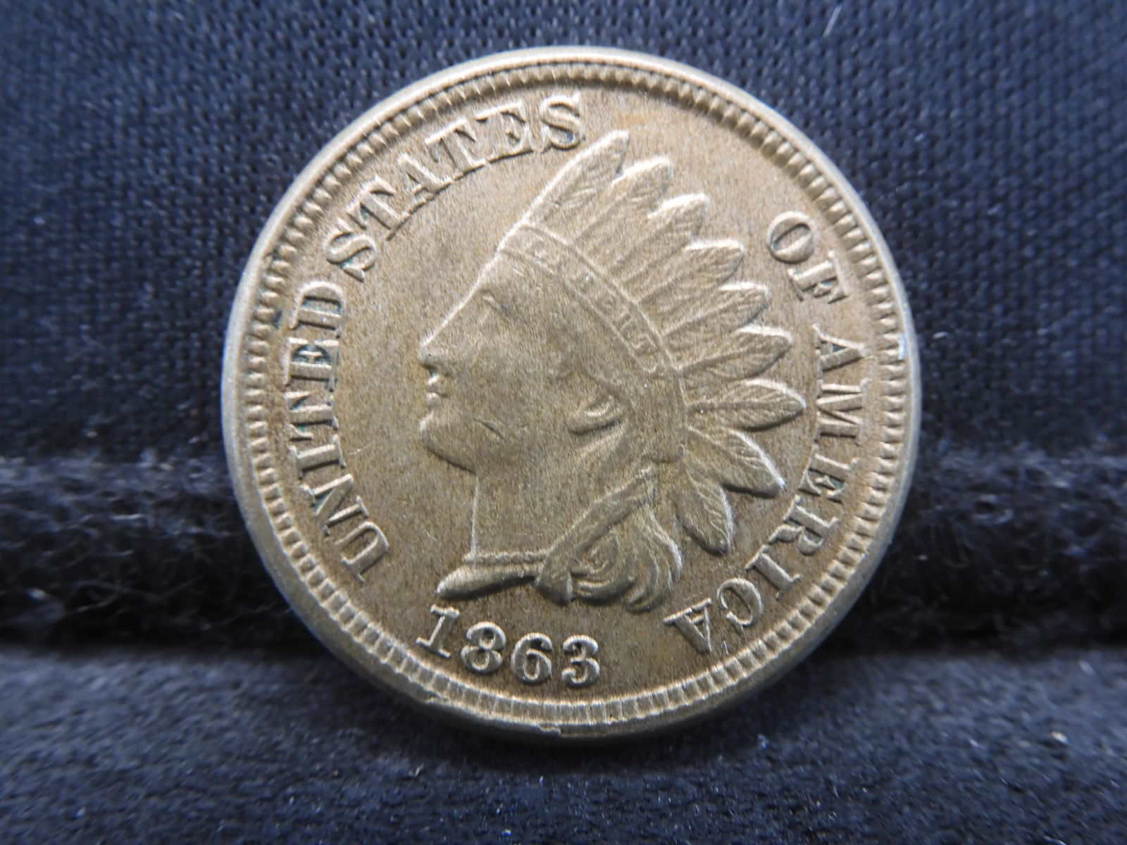 1863 Indian Head Cent - AU+ - Civil War Date! (1 of 2)