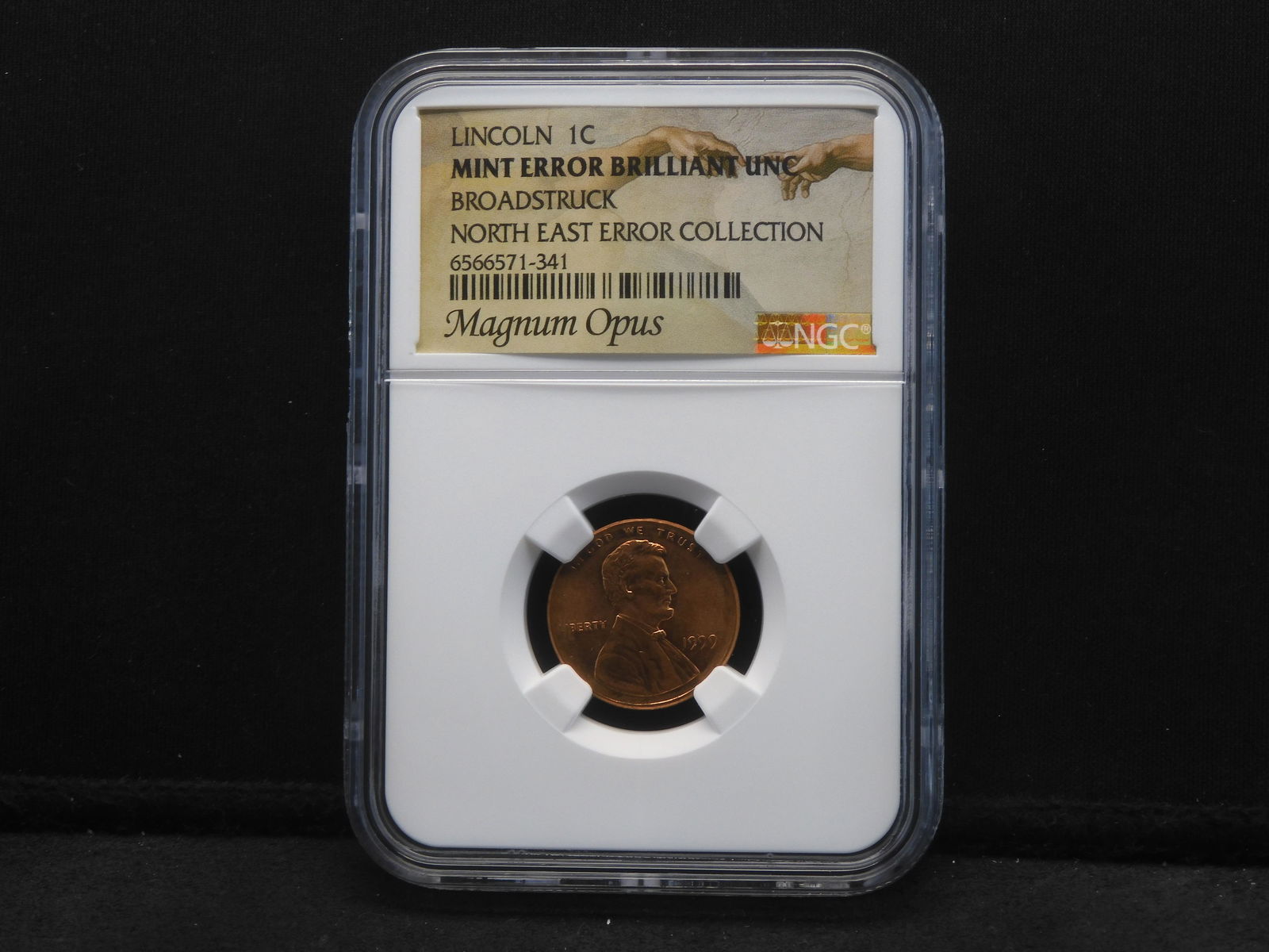 Lincoln Cent - MINT ERROR Broad struck North East Error Collection - NGC BU (1 of 4)