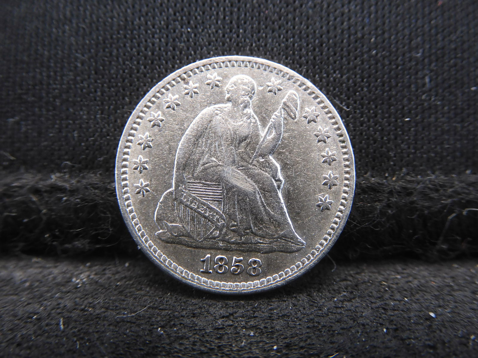 1858 Seated Liberty Half Dime - Tough Type (1 of 3)