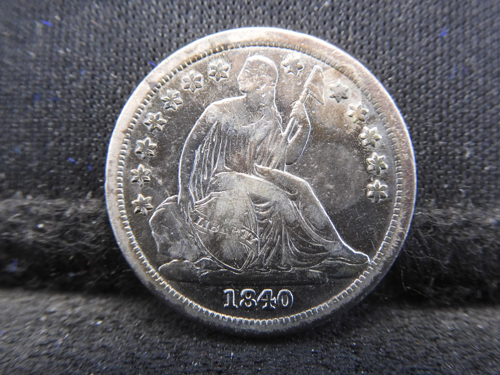 1840 No Drapery Seated Liberty Dime - Better Date! (1 of 2)