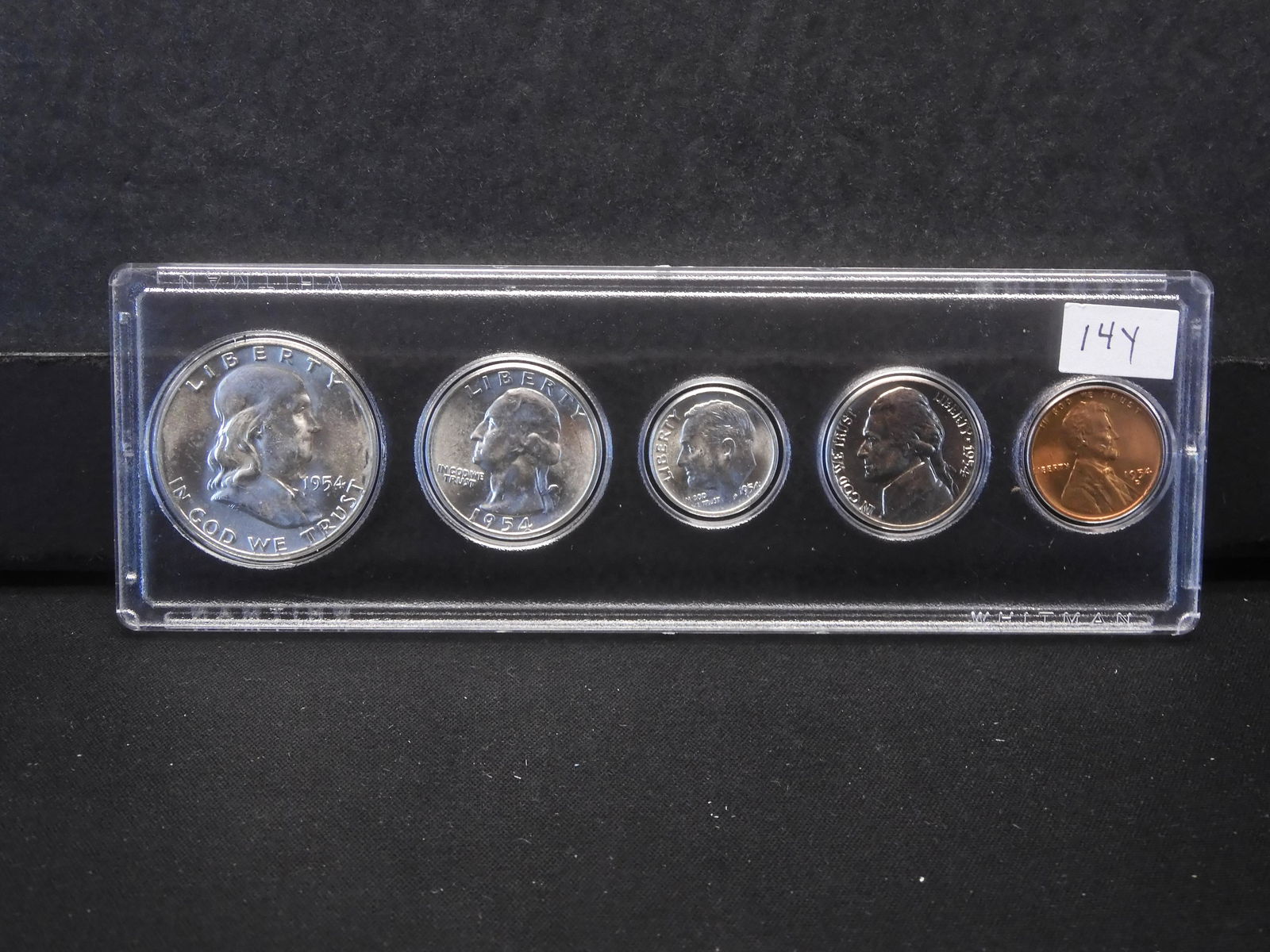 1954-D US Mint Silver Year Set - 5 BU/MS Coins (1 of 2)
