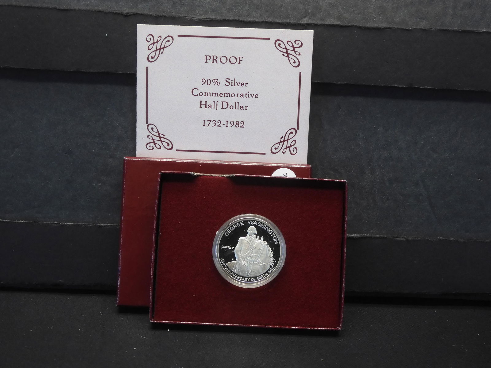 1982-S Proof 90% Silver Washington Commemorative Half Dollar (1 of 4)