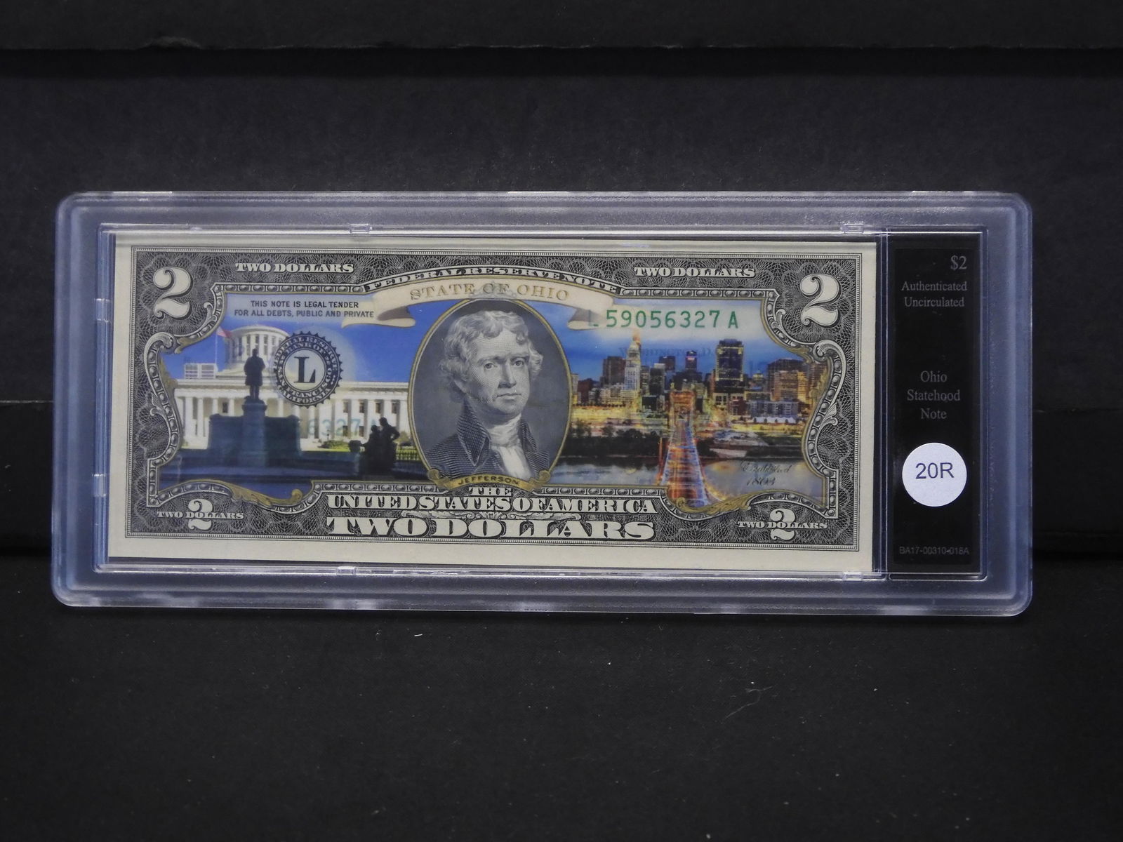 Two Dollar Ohio Statehood Note UNC. (1 of 4)