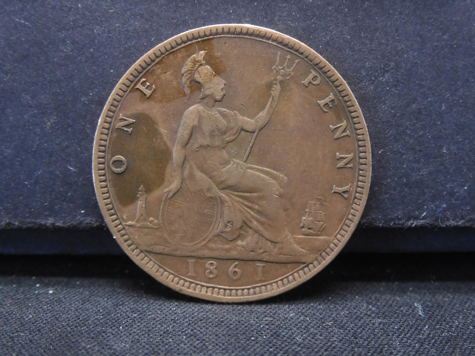 1861 GREAT BRITT PENNY/162 YEARS OLD!: 1861 GREAT BRITT PENNY/162 YEARS OLD!