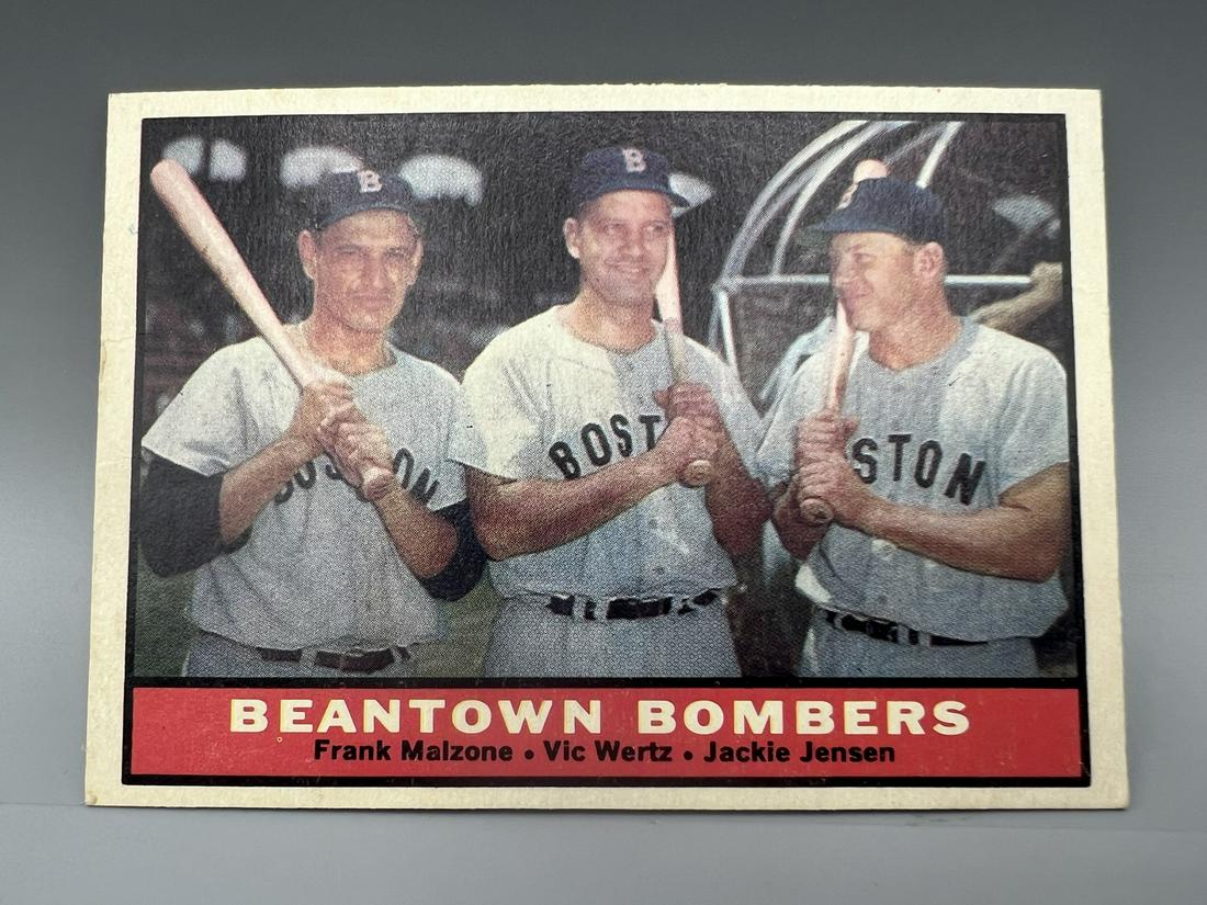 1961 Topps Beantown Bombers Frank Malzone/Vic Wertz/Jackie Jensen #173: 1961 Topps Beantown Bombers Frank Malzone/Vic Wertz/Jackie Jensen #173