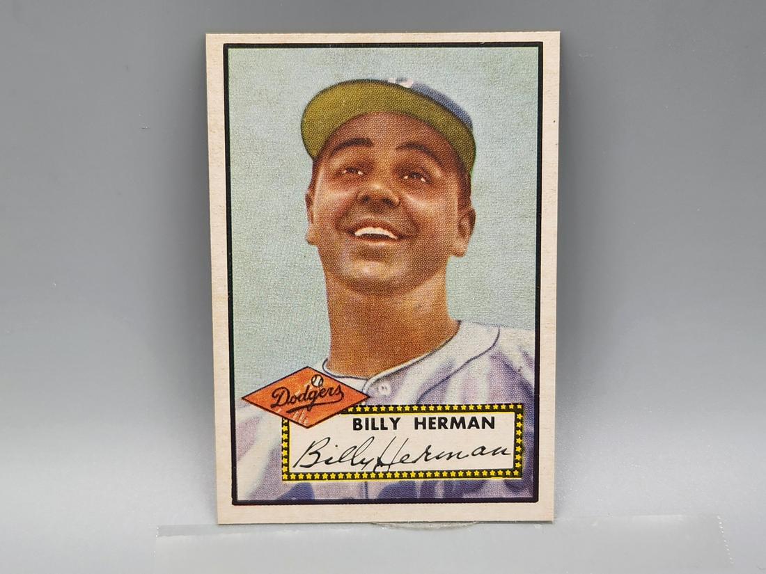 1952 Topps Billy Herman #394 High Number HOF - TOUGH - Measures Small (1 of 2)