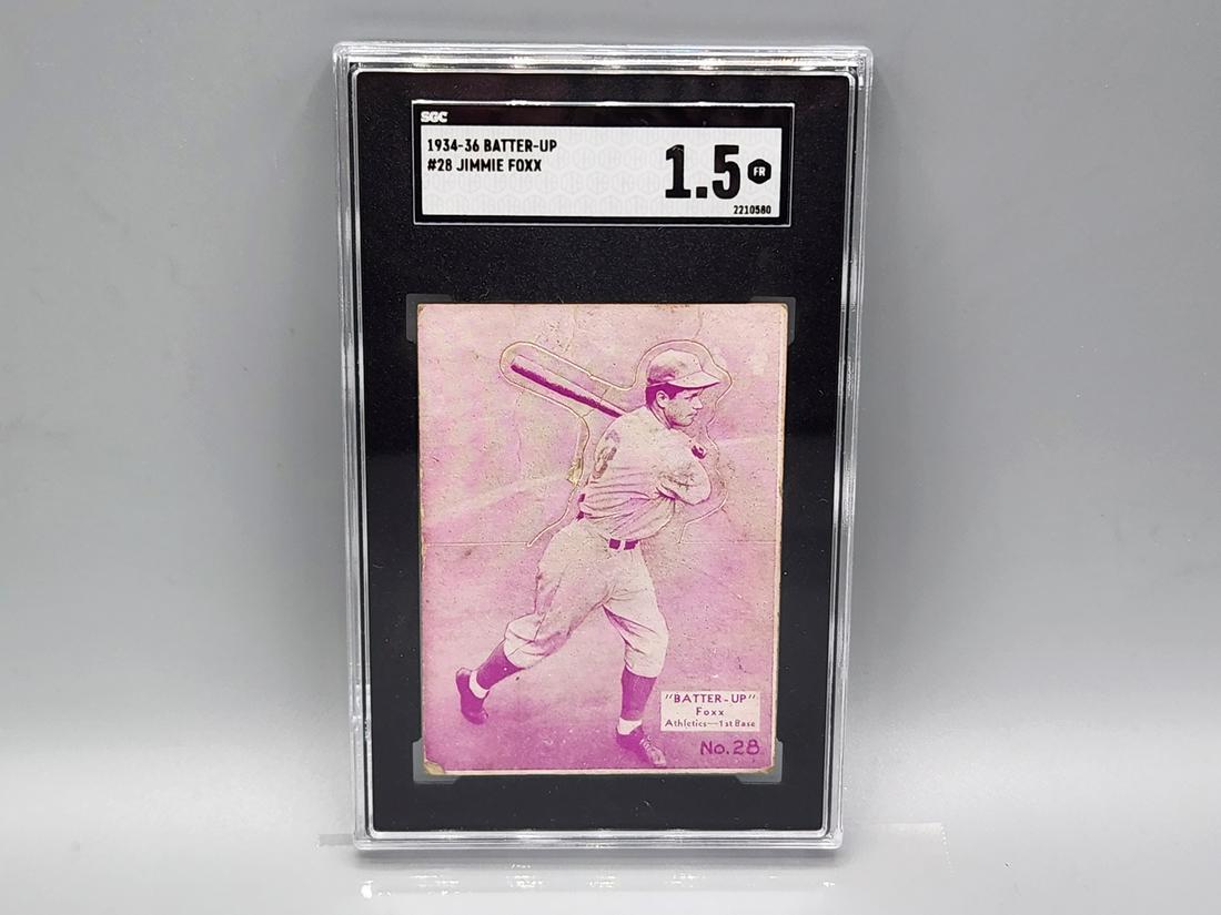 1934-36 Batter-Up Jimmy Foxx #28 SGC 1.5 HOF - All Time Great (1 of 2)