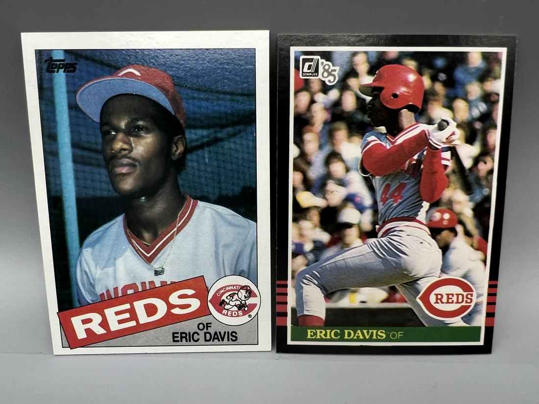 1985 Topps Eric Davis RC #627 & 1985 Donruss Eric Davis RC #325 (1 of 2)
