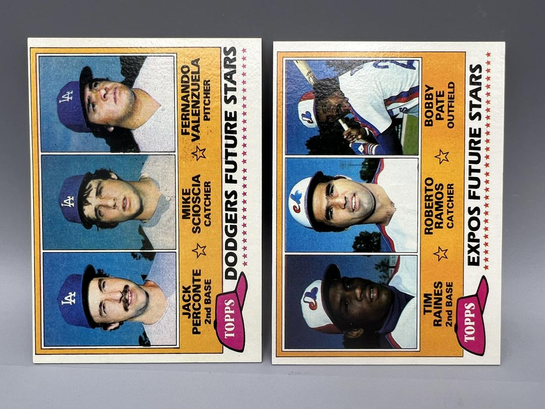 1981 Topps Fernando Valenzuela RC #302 & Tim Raines RC #479 (1 of 2)