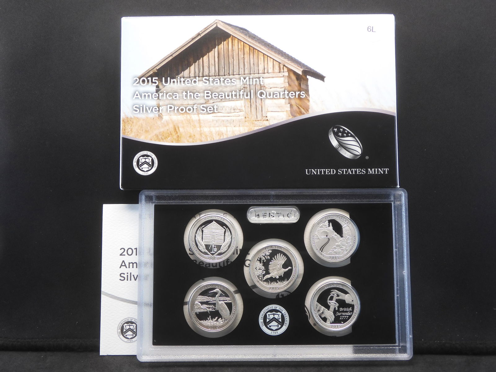 2015-S America The Beautiful SILVER Quarters 5-Coin Proof Set With Original Gov't Packaging & COA. (1 of 4)