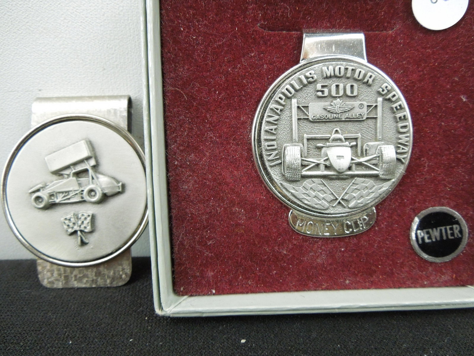 Lot of 2 Money Clips; Indianapolis Motor Speedway 500 & Winged Sprint Car (1 of 4)