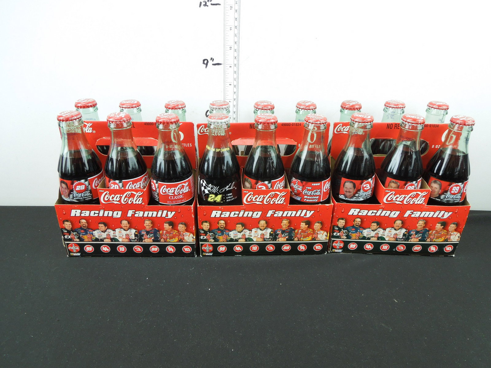 Lot of 3 Six Pack Bottles Coca-Cola Racing Family ***NO SHIPPING - PICKUP ONLY ON THIS ITEM!!! (1 of 4)