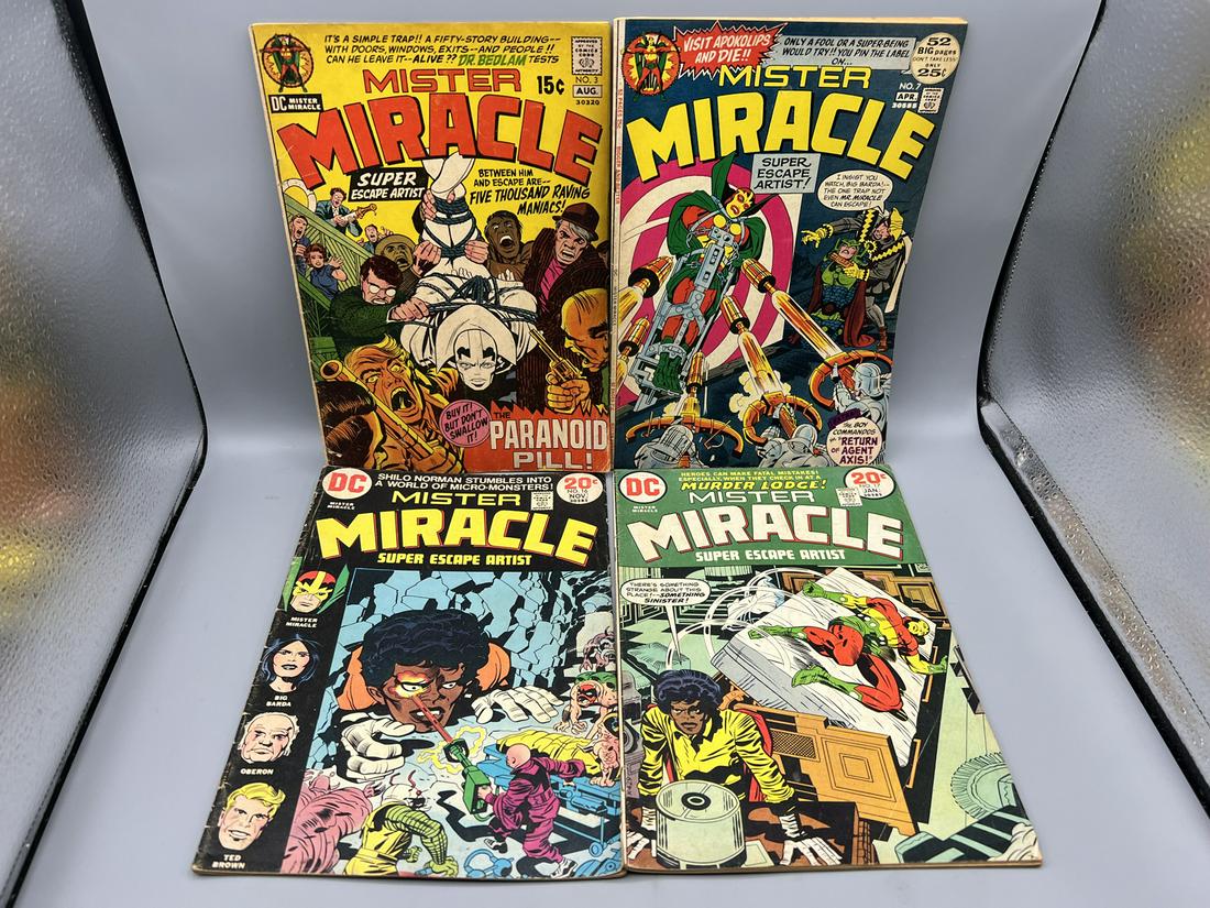 Lot of (4) Assorted Mister Miracle Comic Books - #3, #7, #16, & #17 (1 of 2)