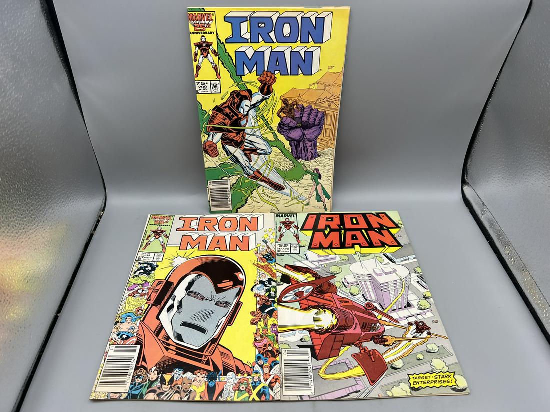 Lot of (3) Iron Man Comic Books - #209, #212, & #217 (1 of 2)