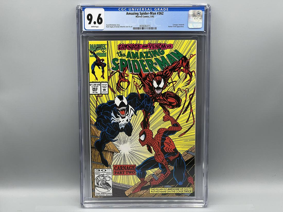 Amazing Spiderman #362 CGC 9.6 - 2nd full app of Carnage (1 of 2)