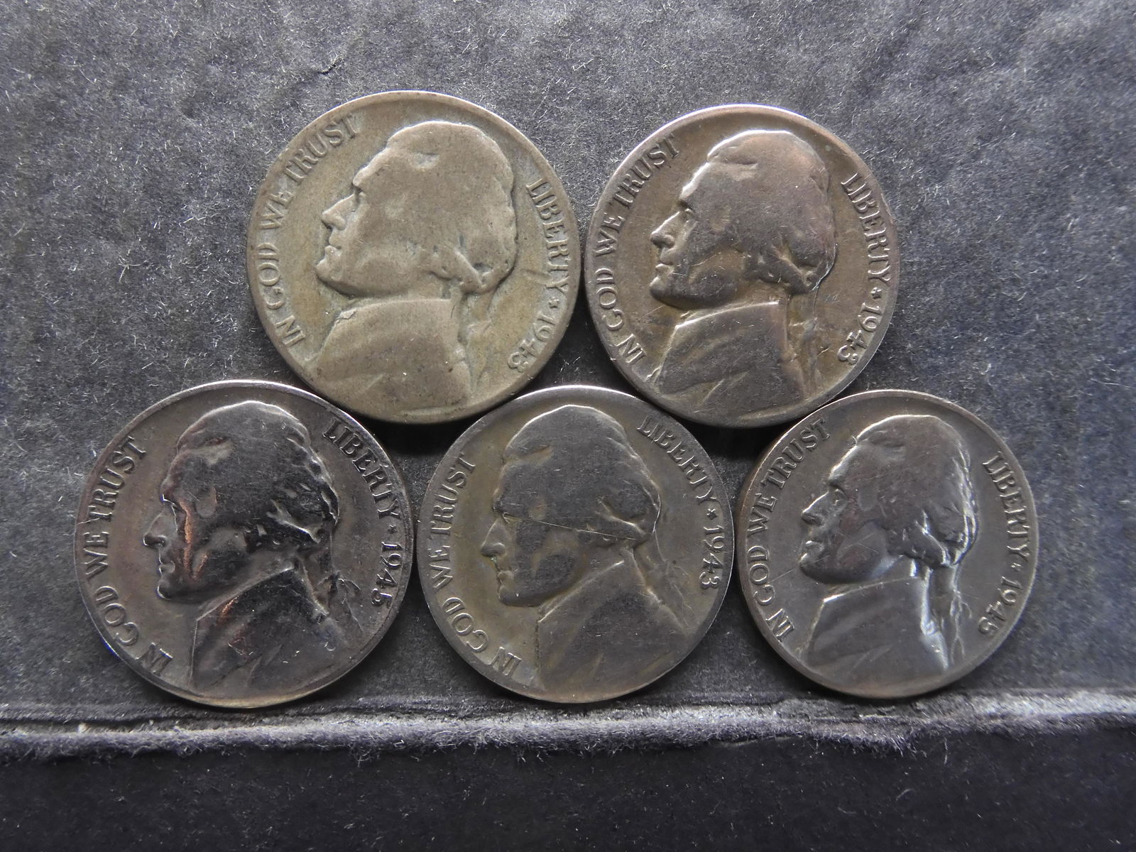 Five War Nickels 35% Silver: Five War Nickels 35% Silver