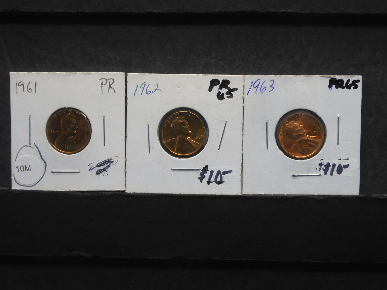 1961, 1962, & 1963 Lincoln Proof Cents (1 of 3)
