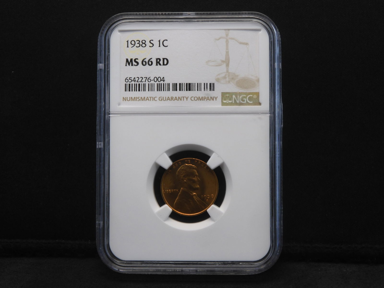 1938-S Lincoln Wheat Cent - NGC MS66 RD (1 of 4)