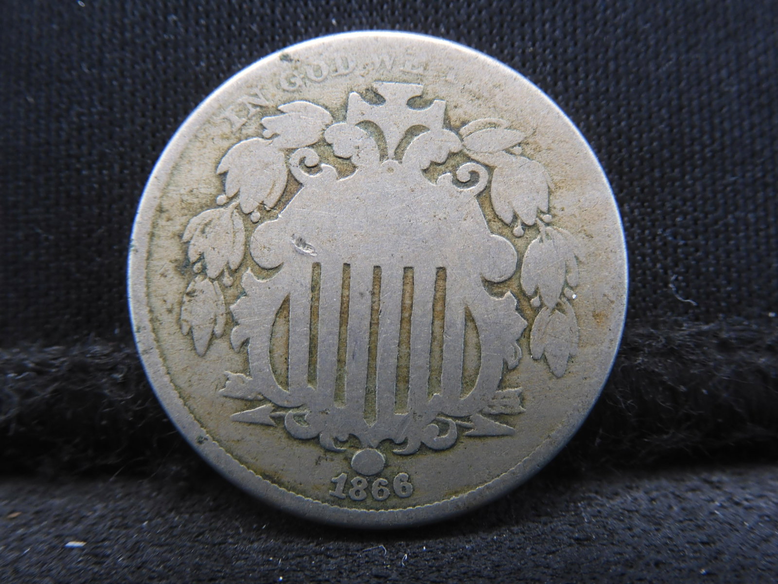 1866 Shield Nickel - Avg. Circ: 1866 Shield Nickel - Avg. Circ