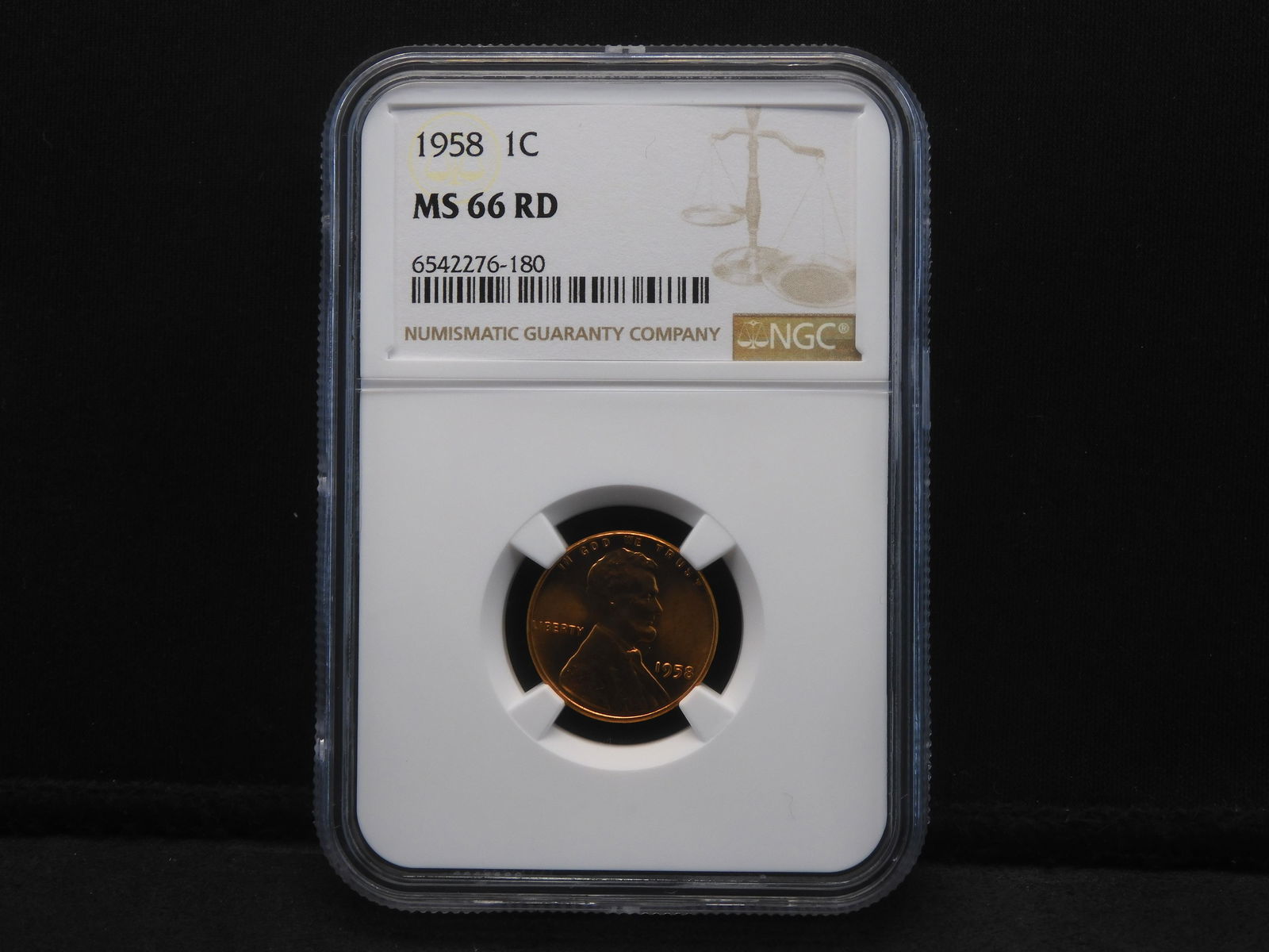 1958 Lincoln Wheat Cent - NGC MS66 RD (1 of 4)