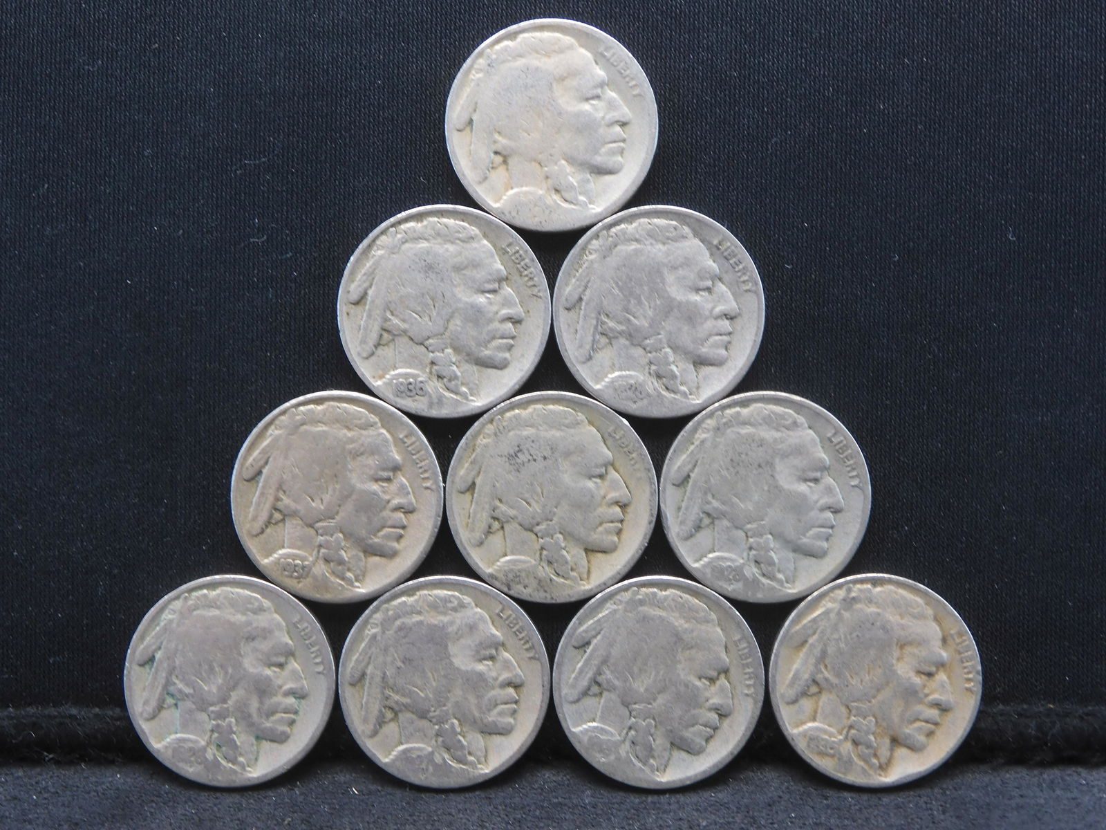 Grab Bag of (10) Buffalo Nickels (1 of 2)