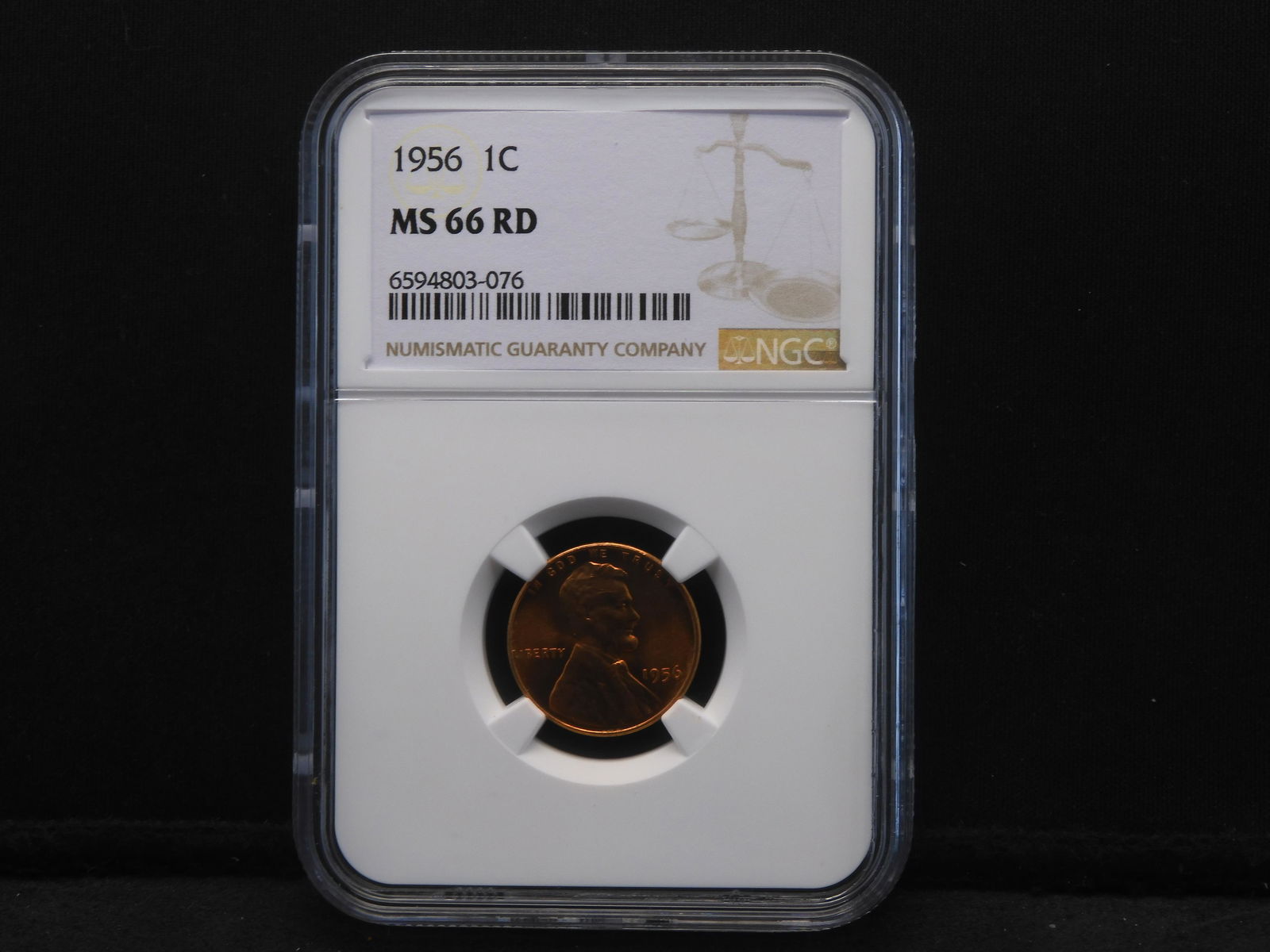 1956 Lincoln Cent - NGC MS66 RD (1 of 4)